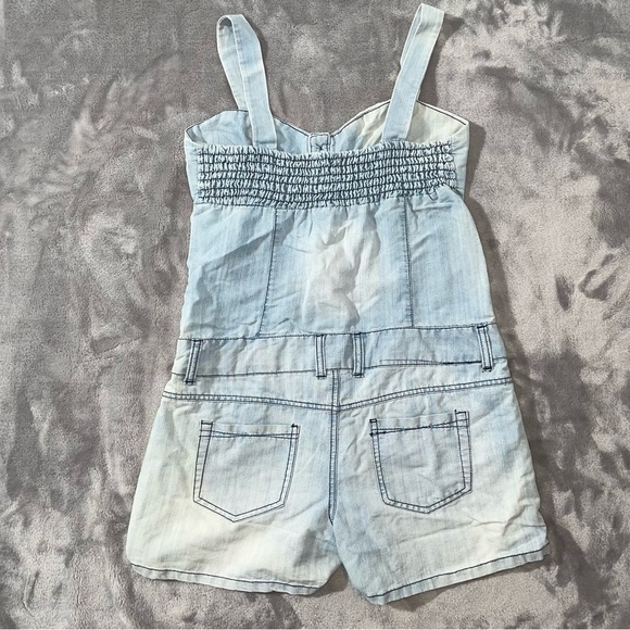 Noble Denim Shorts Overall Romper Size M. - Picture 3 of 7